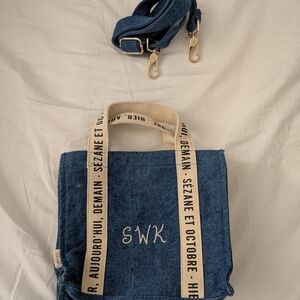 Blue Denim Tote Bag